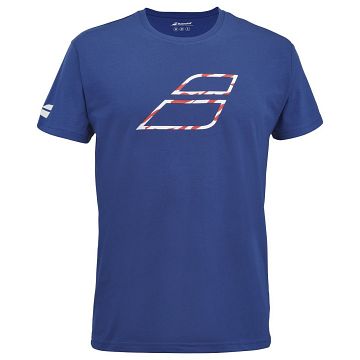 Babolat Exercise Big Flag Tee Sodalite Blue